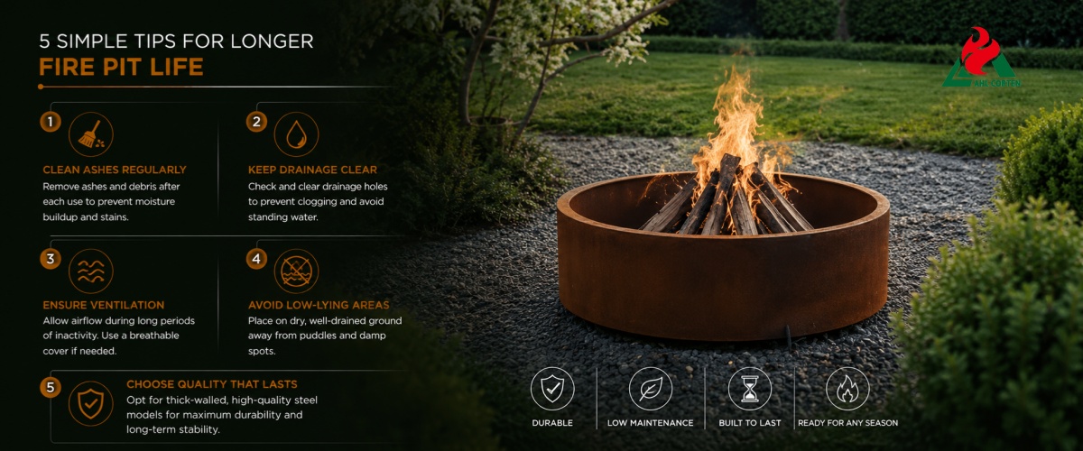 Practical Maintenance Tips to Extend the Lifespan of Your Weathering Steel Fire Pit